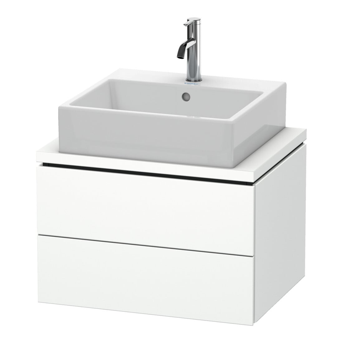 Duravit Meuble sous-lavabo Compact L-Cube 62x47,7 cm, blanc mat, 2 tiroirs