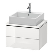 Duravit Meuble sous-lavabo Compact L-Cube 62x47,7 cm, blanc mat, 2 tiroirs-5