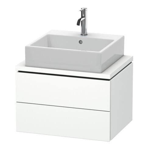 Duravit Meuble sous lavabo Compact L-Cube 62x47,7 cm, blanc mat, avec 2 tiroirs