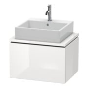 Duravit Meuble sous-lavabo Compact L-Cube 62x47,7 cm, blanc mat, avec console, 1 tiroir-4