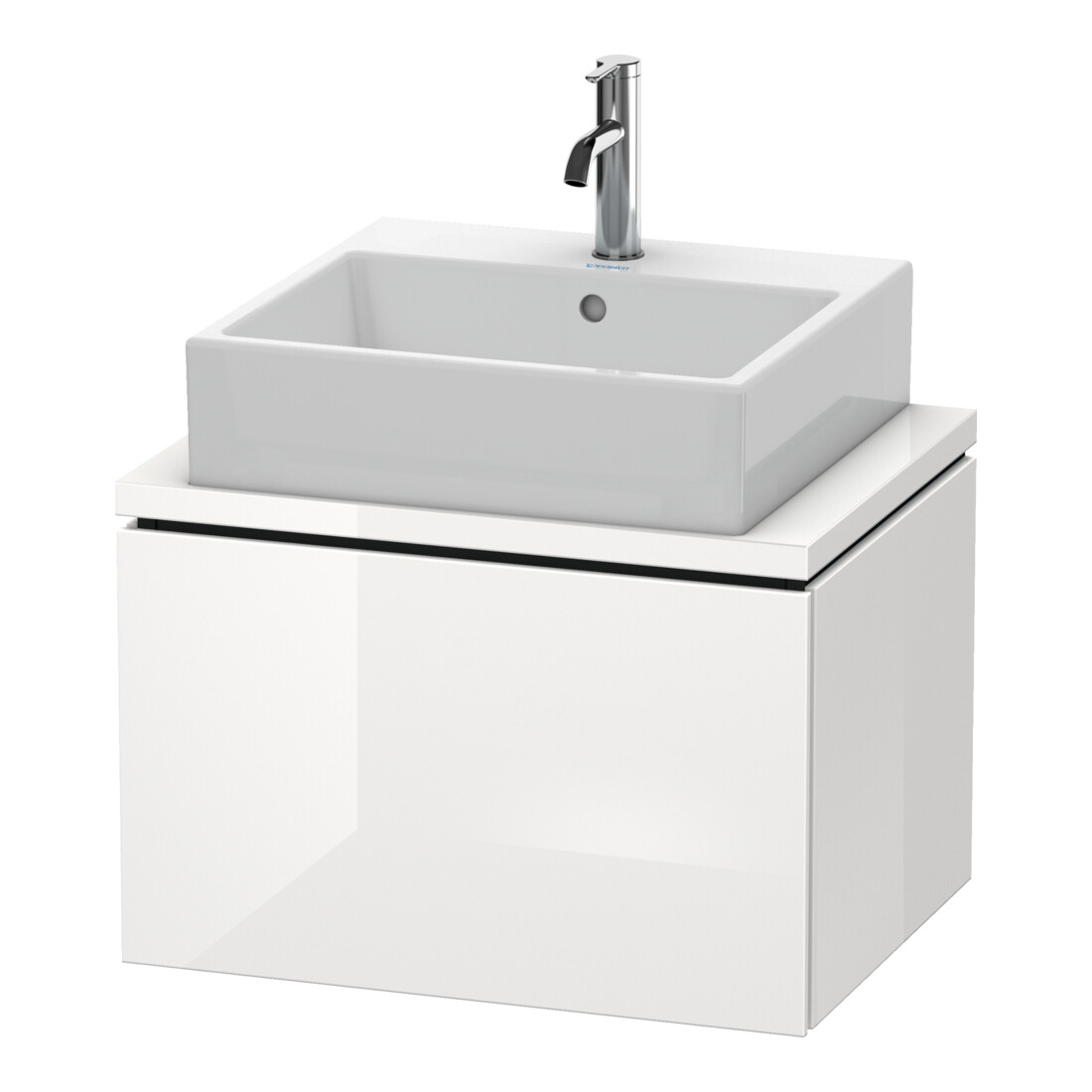 Duravit Meuble sous-lavabo Compact L-Cube 62x47,7 cm, blanc mat, avec console, 1 tiroir