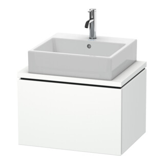 Duravit Meuble sous-lavabo Compact L-Cube 62x47,7 cm, blanc mat, pour console, 1 tiroir