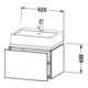 Duravit Meuble sous-lavabo Compact L-Cube 62x47,7 cm, blanc mat, pour console, 1 tiroir