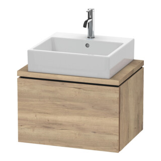 Duravit Meuble sous-lavabo Compact L-Cube 62x47,7 cm, blanc œuf, pour console, 1 tiroir