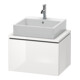 Duravit Meuble sous-lavabo Compact L-Cube 62x47,7 cm, blanc œuf, pour console, 1 tiroir