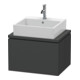 Duravit Meuble sous-lavabo Compact L-Cube 62x47,7 cm, graph ma, avec console, 1 tiroir-1