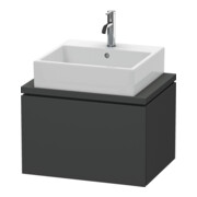 Duravit Meuble sous-lavabo Compact L-Cube 62x47,7 cm, graph ma, avec console, 1 tiroir