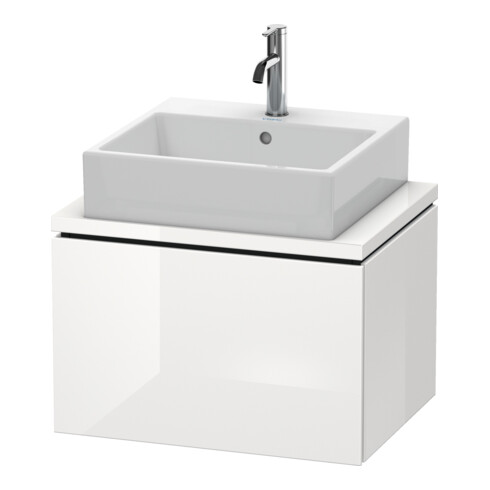 Duravit Meuble sous-lavabo Compact L-Cube 62x47,7 cm, graph ma, avec console, 1 tiroir
