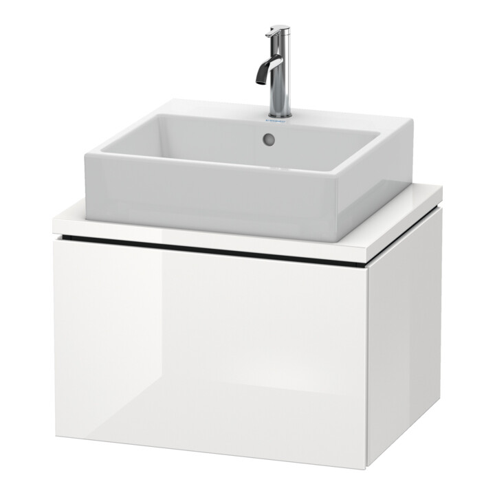 Duravit Meuble sous-lavabo Compact L-Cube 62x47,7 cm, graph ma, avec console, 1 tiroir