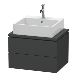 Duravit Meuble sous lavabo Compact L-Cube 62x47,7 cm, graph ma, f Kons, 2 tiroirs
