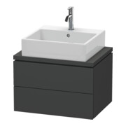Duravit Meuble sous lavabo Compact L-Cube 62x47,7 cm, graph ma, f Kons, 2 tiroirs