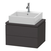 Duravit Meuble sous lavabo Compact L-Cube 62x47,7 cm, graph mat, f Kons, 2 tiroirs