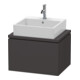 Duravit Meuble sous-lavabo Compact L-Cube 62x47,7 cm, graphite mat, f Kons, 1 tiroir-1