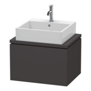 Duravit Meuble sous-lavabo Compact L-Cube 62x47,7 cm, graphite mat, f Kons, 1 tiroir-1