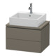 Duravit Meuble sous lavabo Compact L-Cube 62x47,7 cm, gris mat, 2 tiroirs-1