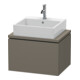 Duravit Meuble sous-lavabo Compact L-Cube 62x47,7 cm, gris mat, pour console, 1 tiroir-1