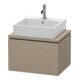 Duravit Meuble sous lavabo Compact L-Cube 62x47,7 cm, lin, pour console, 1 tiroir-1