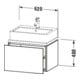 Duravit Meuble sous lavabo Compact L-Cube 62x47,7 cm, lin, pour console, 1 tiroir