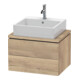 Duravit Meuble sous-lavabo Compact L-Cube 62x47,7 cm, marbre œuf, pour console, 2 tiroirs-1