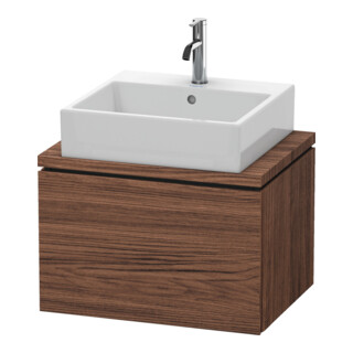 Duravit Meuble sous-lavabo Compact L-Cube 62x47,7 cm, noyer foncé, pour console, 1 tiroir