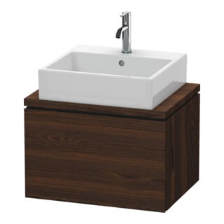 Duravit Meuble sous-lavabo Compact L-Cube 62x47,7 cm, noyer, pour console, 1 tiroir