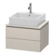Duravit Meuble sous-lavabo Compact L-Cube 62x47,7 cm, Tau mat, f Kons, 2 tiroirs-1