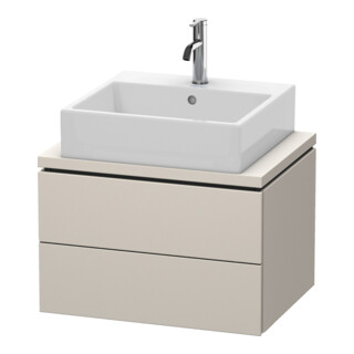 Duravit Meuble sous-lavabo Compact L-Cube 62x47,7 cm, taupe mat, 2 tiroirs