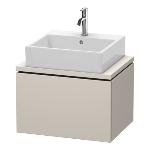 Duravit Meuble sous-lavabo Compact L-Cube 62x47,7 cm, taupe mat, avec console, 1 tiroir