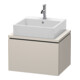 Duravit Meuble sous-lavabo Compact L-Cube 62x47,7 cm, taupe, pour console, 1 tiroir-1