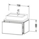 Duravit Meuble sous-lavabo Compact L-Cube 72x47,7 cm, base, console, 1 tiroir