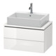 Duravit Meuble sous-lavabo Compact L-Cube 72x47,7 cm, blanc brillant, 2 tiroirs-1