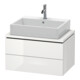 Duravit Meuble sous lavabo Compact L-Cube 72x47,7 cm, blanc brillant, 2 tiroirs-1