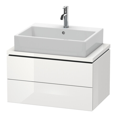 Duravit Meuble sous lavabo Compact L-Cube 72x47,7 cm, blanc brillant, 2 tiroirs