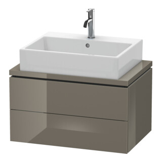 Duravit Meuble sous lavabo Compact L-Cube 72x47,7 cm, blanc brillant, 2 tiroirs