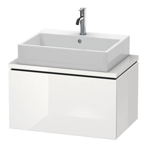 Duravit Meuble sous lavabo Compact L-Cube 72x47,7 cm, blanc brillant, avec console, 1 tiroir