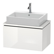 Duravit Meuble sous lavabo Compact L-Cube 72x47,7 cm, blanc brillant, avec console, 1 tiroir