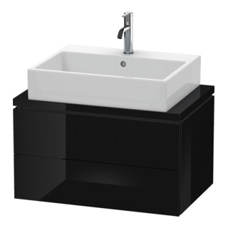 Duravit Meuble sous-lavabo Compact L-Cube 72x47,7 cm, blanc brillant, avec console, 2 tiroirs