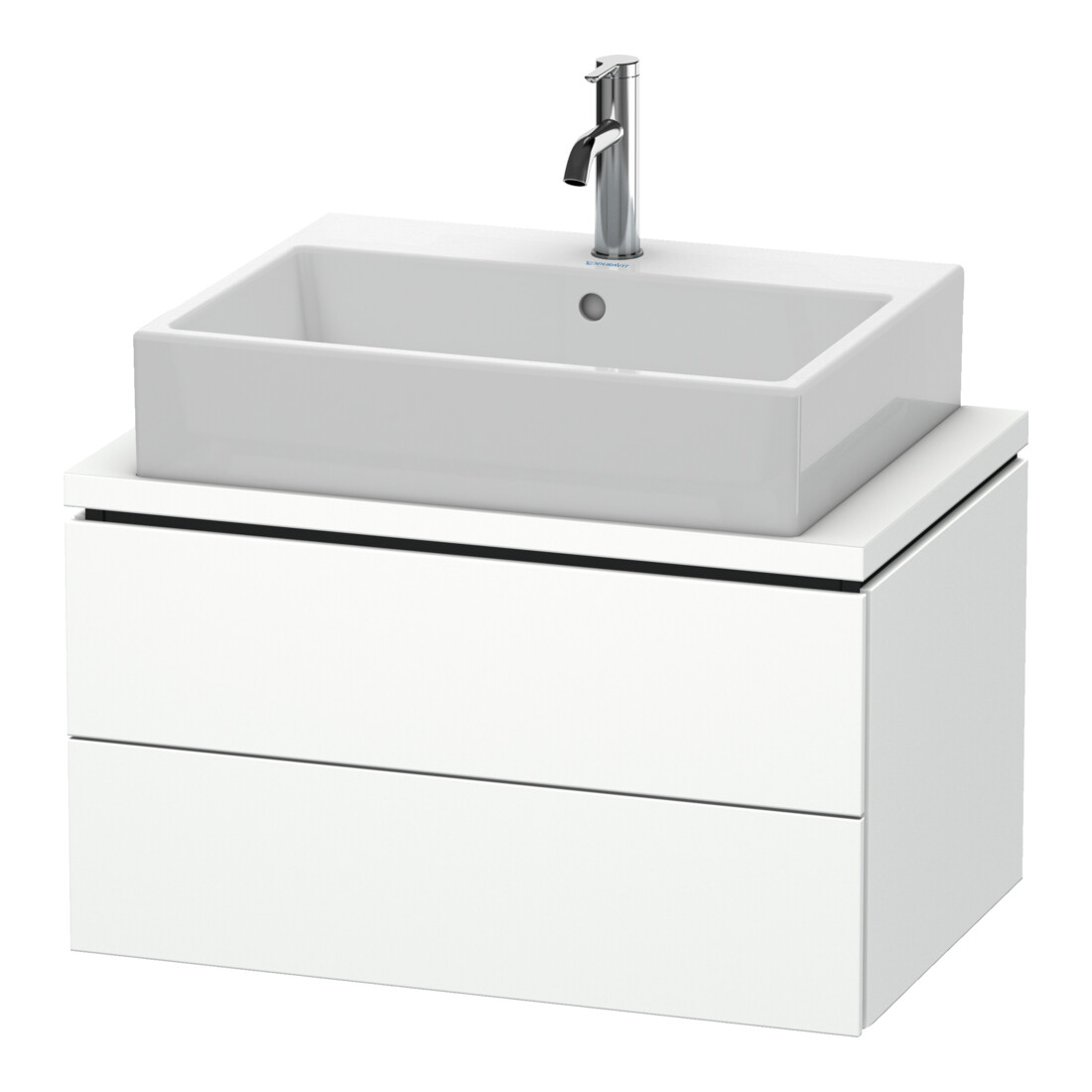 Duravit Meuble sous lavabo Compact L-Cube 72x47,7 cm, blanc mat, 2 tiroirs