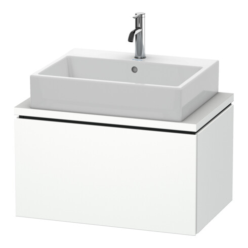 Duravit Meuble sous lavabo Compact L-Cube 72x47,7 cm, blanc mat, avec console, 1 tiroir