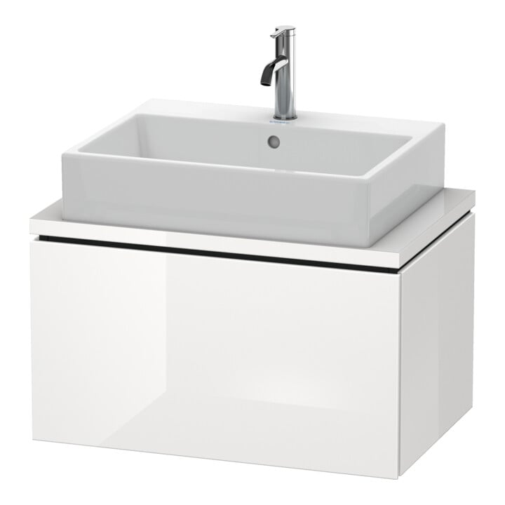 Duravit Meuble sous lavabo Compact L-Cube 72x47,7 cm, blanc mat, avec console, 1 tiroir