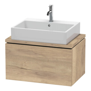 Duravit Meuble sous-lavabo Compact L-Cube 72x47,7 cm, blanc œuf, 1 tiroir, pour console