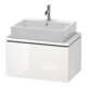 Duravit Meuble sous-lavabo Compact L-Cube 72x47,7 cm, blanc œuf, 1 tiroir, pour console