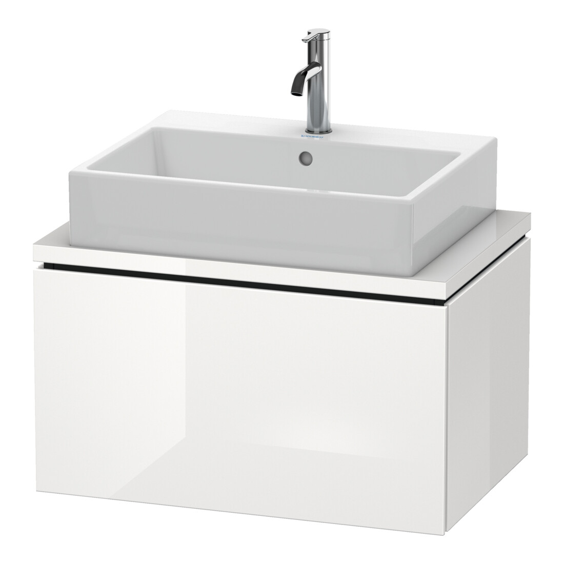Duravit Meuble sous-lavabo Compact L-Cube 72x47,7 cm, blanc œuf, 1 tiroir, pour console