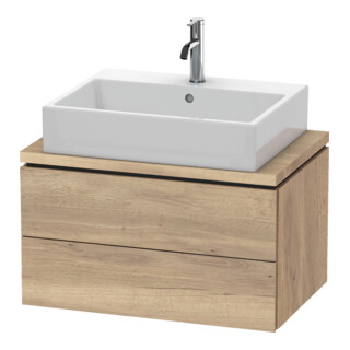 Duravit Meuble sous-lavabo Compact L-Cube 72x47,7 cm, blanc œuf, 2 tiroirs