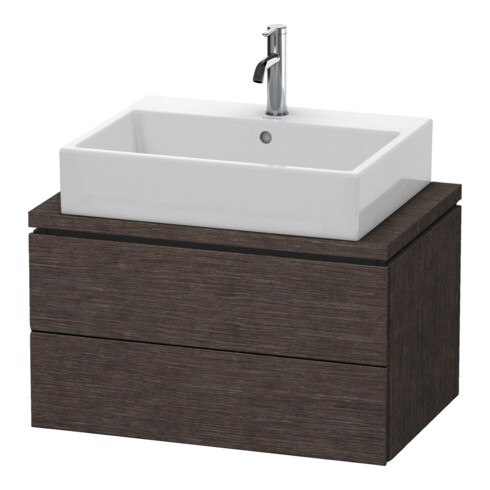 Duravit Meuble sous lavabo Compact L-Cube 72x47,7 cm, chêne foncé, 2 tiroirs