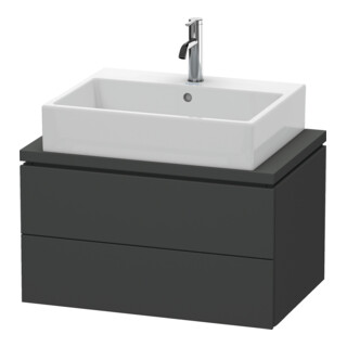 Duravit Meuble sous-lavabo Compact L-Cube 72x47,7 cm, graphite mat, 2 tiroirs