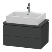 Duravit Meuble sous-lavabo Compact L-Cube 72x47,7 cm, graphite mat, 2 tiroirs