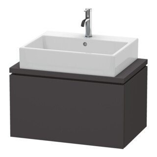 Duravit Meuble sous-lavabo Compact L-Cube 72x47,7 cm, graphite mat, f Kons, 1 tiroir