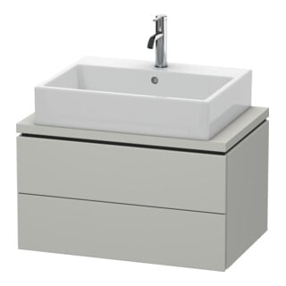 Duravit Meuble sous-lavabo Compact L-Cube 72x47,7 cm, gris béton, 2 tiroirs