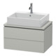 Duravit Meuble sous-lavabo Compact L-Cube 72x47,7 cm, gris béton, 2 tiroirs-1